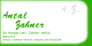 antal zahner business card